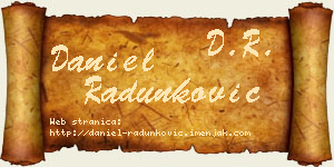 Daniel Radunković vizit kartica